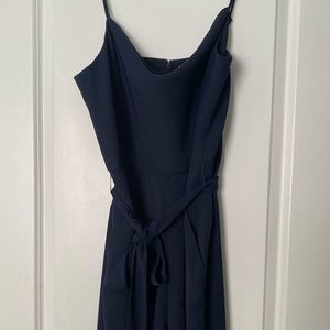 Antonio Melani Navy Pantsuit with Tie